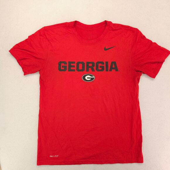 Nike Georgia Bulldogs College Crew Neck T Shirt Mens Size Medium M Red - Picture 2 of 9